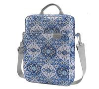 MoKo 9-11 Inch Tablet Sleeve Bag Handle Carrying Case with Shoulder Strap Fits 11inch iPad Air M3, iPad A16 2025, iPadPro 11", iPad109/8/7th Gen 10.2, Air 5/4th 10.9, Tab S8/S9 11", Blue Bohemia