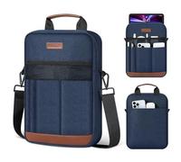 MoKo 9-11 inch Tablet Sleeve Bag, Portable iPad Carrying Case with Adjustable Shoulder Strap & Retractable Handle for 11 Inch iPad Air M3/Pro M4, 10th Gen 10.9, Air 5/4th 10.9, 9/8. 10.2, Indigo