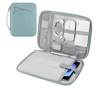 MoKo 9-11 Inch Tablet Sleeve Carrying Case with Handle, Padded Protective Travel Bag for New 11 inch iPad Air M3 2025, iPad A16 11", iPad Pro 11 M4, iPad 10/9/8/7th, Tab S9/S8 11,Misty Blue