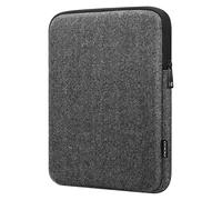 MoKo 9-11 Inch Tablet Sleeve Bag, Wool and Polyester Pouch Cover Case Fits Tab S8 11", iPad Pro 11 2021-2018, iPad 9/8/7th Gen 10.2, iPad Air 4 10.9, iPad Air 3 10.5, iPad 9.7, Black & Gray