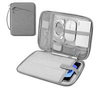 MoKo 9-11 Inch Tablet Sleeve Carrying Case with Handle, Padded Protective Travel Bag for 11 inch iPad Air M3 2025, iPad A16 11", iPadPro 11 M4, 10/9/8/7th, Tab S9/S8 11, Light Gray
