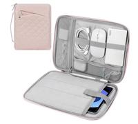 MoKo 9-11 Inch Tablet Sleeve Carrying Case with Handle, Padded Protective Travel Bag for New 11 inch iPad Air M3, iPad A16 2025, Pro 11 inch 2024, 10/9/8th 10.2, Tab S9/S8 11, Light Pink