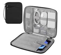MoKo 9-11 Inch Tablet Sleeve Carrying Case with Handle, Padded Protective Travel Bag for New iPad Air/Pro 11 inch 2024, iPad 10th Gen 10.9, iPad Air 5/4th 10.9, iPad 9/8th 10.2, Tab S9/S8 11, Black