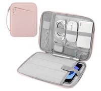 MoKo 9-11 Inch Tablet Sleeve Carrying Case with Handle, Padded Protective Travel Bag for New 11 inch iPad Air M3 2025, iPad A16 11", iPad Pro 11 M4, iPad 10/9/8/7th, Tab S9/S8 11, Pink