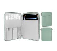 MoKo 9-11 Inch Tablet Sleeve Case, Fits 11inch iPad Air M3, iPad A16 2025, Pro 11 M4, iPad 10/9/8/7th, Galaxy Tab S9/S8/A8/A7, Protective Bag Carrying Case with Pocket, Cyan