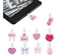 MoKo 9PCS USB C Dust Plug, Cute USB C Port cover for E-Reader Phone Tablet, Charging Port Cover Type-C Dust Protectors, Dark Romance Theme