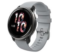 MoKo Band Compatible with Garmin Forerunner 255S/255S Music/Vivoactive 4S/Vivomove 3S/Venu 3S/Venu 2S/Active S/Move 3S, 18MM Soft Silicone Adjustable Replacement Strap, Gray