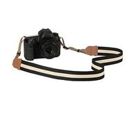 MoKo Camera Strap, Cotton Woven Camera Strap, Adjustable Universal Neck & Shoulder Strap for Video Camcorder, Binoculars, and Nikon/Canon/Sony/Minolta/Panasonic/SLR/DSLR Digital Cameras, Black & Beige