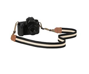 MoKo Camera Strap, Cotton Woven Camera Strap, Adjustable Universal Neck & Shoulder Strap for Video Camcorder, Binoculars, and Nikon/Canon/Sony/Minolta/Panasonic/SLR/DSLR Digital Cameras, Black & Beige