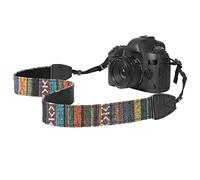 MoKo Camera Strap, Premuim Cotton Canvas Braided Adjustable Universal Sling Shoulder Neck Belt for All DSLR Digital Camera Canon, Fuji, Nikon, Olympus, Panasonic, Pentax, Sony, Colorful Stripe