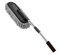MoKo Car Duster, Multipurpose Car Wash Brush Exterior and Interior Microfiber Duster with Extendable Handle for Cleaning - Grey