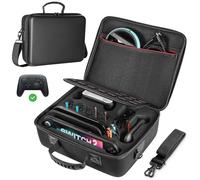 MoKo All-in-One Carrying Case for Nintendo Switch 2(2025), Portable Hard Travel Case Fits Dock, Adapter, Console, Pro Controller, 21 Game Cards and Other Switch 2 Accessories, Large Capacity, Black