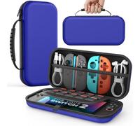 MoKo Carrying Case for Nintendo Switch 2(2025), Protective Hard Shell Portable Travel Carry Case Pouch holds 10 Cartridges with Pockets for Switch 2 Accessories and Games, Midnight Blue