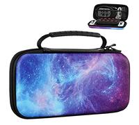 MoKo Carrying Case for Nintendo Switch OLED/Nintendo Switch, Hard Shell Portable Travel Case with 10 Game Card Slots, Gorgeous Starry Sky