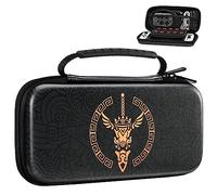 MoKo Carrying Case for Nintendo Switch/Switch OLED, Hard Shell Portable Travel Case with 10 Game Card Slots, Zelda Black