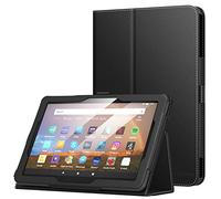 MoKo Case Compatible with All-New Amazon Kindle Fire HD 8 & 8 Plus Tablet (12th Gen/10th Gen, 2024/2022/2020 Release) 8 Inch,Slim Folding Stand Cover with Auto Wake/Sleep, Black