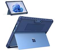 MoKo Case Compatible with Microsoft Surface Pro 10/9 13-Inch, All-in-One Protective Rugged Cover with Hand Strap & Keyboard Fit, Blue