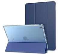 MoKo Case Fit 2018/2017 iPad 9.7 5th / 6th Generation, Slim Lightweight Smart Shell Stand Cover with Translucent Frosted Back Protector Fit Apple iPad 9.7 Inch 2018/2017, Navy BLUE(Auto Wake/Sleep)