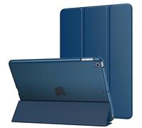 MoKo Case Fit 2018/2017 iPad 9.7 5th/6th Generation, Slim Lightweight Smart Shell Stand Cover with Translucent Frosted Back Protector Fit iPad 9.7 2018/2017, Auto Wake/Sleep, Dark Sea Blue