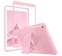 MoKo Case Fit 2018/2017 iPad 9.7 6th/5th Generation - [Heavy Duty] Shockproof Full Body Rugged Hybrid Cover with Built-in Screen Protector Compatible with Apple iPad 9.7 Inch 2018/2017, Light Pink