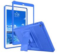MoKo Case Fit 2018/2017 iPad 9.7 6th/5th Generation - [Heavy Duty] Shockproof Full Body Rugged Hybrid Cover with Built-in Screen Protector Compatible with Apple iPad 9.7 Inch 2018/2017, Blue Wave