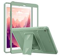 MoKo Case Fit 2018/2017 iPad 9.7 6th/5th Generation - [Heavy Duty] Shockproof Full Body Rugged Hybrid Cover with Built-in Screen Protector Compatible with Apple iPad 9.7 Inch 2018/2017, Green