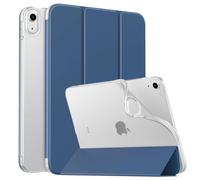 MoKo Case Fit New iPad 10th Generation 10.9" 2022, Soft TPU Translucent Frosted Back Cover, Slim Light Shell Stand Case with Auto Wake/Sleep, Greyish Blue