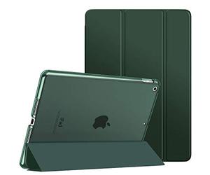 MoKo Case Fit New iPad 9th Generation 2021/8th Generation 2020/7th Gen 2019, iPad 10.2 Case - Slim Smart Shell Stand Cover with Translucent Frosted Back Protector, Midnight Green(Auto Wake/Sleep)