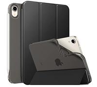 MoKo Case Fit New iPad Mini 6 2021 (6th Generation 8.3 inch), Soft TPU Translucent Frosted Back Cover Slim Smart Shell Stand Folio Case for iPad Mini, Auto Wake/Sleep, Black
