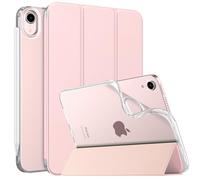MoKo Case Fit New iPad Mini 7 (A17 Pro), 8.3-inch, Soft TPU Translucent Frosted Back Cover Case for iPad Mini 7th, Light Pink