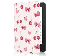 MoKo Case Fits 6" All-New E-Reader, Lightweight Shell Cover with Auto Wake/Sleep for 2024/2022 11th Gen e-Reader, Not fit BOOX & Kobo, Cherry Bow