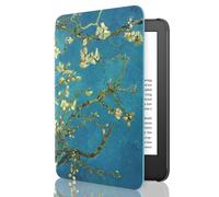 MoKo Case Fits 6" Kindle Basic 11th Generation 2024/2022, Almond Blossom