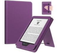 MoKo Case Fits All-New 6" E-reader(11th Gen, 2024/2022)(10/8th Gen,2019/2016),Ultra Lightweight PU Shell Cover with Auto Wake/Sleep for Ebook 2024,Not for Kobo Aura 2/Remarkable, Lychee Deep Purple