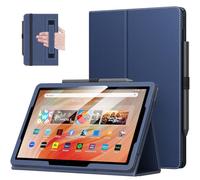 MoKo Case Fits All-New Amazon Kindle Fire HD 10 & 10 Plus Tablet (13th/11th Generation, 2023/2021 Release) 10.1" - Slim Folding Stand Cover with Auto Wake/Sleep, Indigo