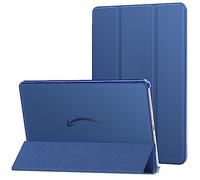 MoKo Case Fits Amazon Fire Max 11 Tablet (13th Generation, 2023 Release) 11" - Slim PU Leather Trifold Stand Cover for Kindle Fire 11 Tablet Frosted Hard Back Shell with Auto Wake/Sleep, Dark Blue
