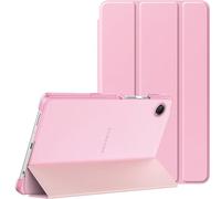 MoKo Case Fits Samsung Galaxy Tab A11 8.7 Inch 2025/Galaxy Tab A9 8.7 Inch 2023, Lightweight Stand Smart Case Hard Shell for Samsung A11/A9 Tablet, Two View Angle, Flowers Pink
