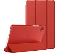 MoKo Case Fits Samsung Galaxy Tab A11 8.7 Inch 2025/Galaxy Tab A9 8.7 Inch 2023, Lightweight Stand Smart Case Hard Shell for Samsung A11/A9 Tablet, Two View Angle, Red