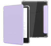 MoKo Case for 6" All-New Kindle (11th Generation-2024/2022 Release), Ultra Clear Soft Flexible Transparent TPU Back Cover with Auto Wake/Sleep for Kindle 11th Generation 2024, Taro Purple