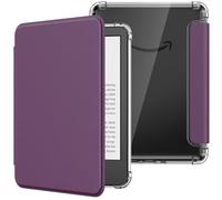 MoKo Case for 6" E-reader(11th Gen-2024/2022),Ultra Clear Soft Flexible Transparent TPU Back Cover Light Shell with Auto Wake/Sleep for E-reader 11th Gen 2024,Not fit BOOX & Kobo, Lychee Deep Purple