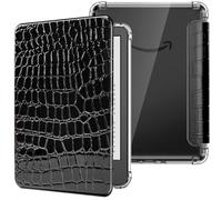 MoKo Case for 6" E-reader(11th Gen-2024/2022),Ultra Clear Soft Flexible Transparent TPU Back Cover Light Shell with Auto Wake/Sleep for E-reader 11th Gen 2024,Not fit BOOX & Kobo, Crocodile Black