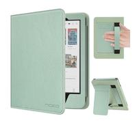MoKo Case for 6" Tolino Shine Color/Shine 5(2024)/4(2022) & Kobo Clara Colour/BW/2E, Slim PU Shell Cover with Auto-Wake/Sleep for Kobo Clara, Card Slot & Hand Strap & Foldable Stand, Tequila Green