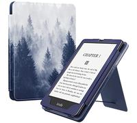 MoKo Case for 7"/6.8" Kindle Paperwhite (12th/11th Gen-2024/2021) & Colorsoft Signature Edition, Slim PU Shell Cover with Auto-Wake/Sleep, Gray Forest