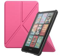 MoKo Case for All-New 7" E-Reader and E-Reader 2024/2025, Origami Standing Shell Case with Magnetic PC Back Cover, Magenta
