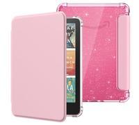 MoKo Case for All-New 7" E-Readers 12th Gen 2024/2025, Ultra Clear Soft Flexible Glitter TPU Back Cover Light Shell with Auto Wake/Sleep, Not fit BOOX & Kobo, Pink