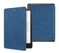 MoKo Case for All-new 7" eBook 12th Gen 2024, Lightweight PU Protective Shell Cover with Auto Wake/Sleep for 7 Inches E-Reader, Not fit TCL Remarkable Kobo, Blue Vintage Twill