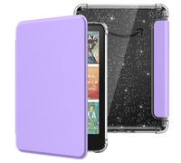MoKo Case for All-New 7" Kindle Paperwhite 12th Gen 2024 & Kindle Colorsoft 2024/2025, Glitter Clear Kindle Case, Flexible Soft TPU Back Cover Light Shell, Not Fit Kobo Libra, Lilac