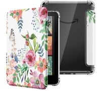 MoKo Case for All-new 7" Kindle Paperwhite 12th Gen 2024&Kindle Colorsoft Signature Edition 2024, Ultra Clear Soft Flexible Transparent TPU Back Cover Light Shell with Auto Wake/Sleep,Fragrant Flowers