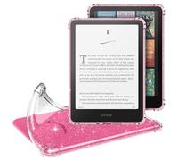 MoKo Case for All-new 7" Kindle Paperwhite (12th Generation-2024) and Kindle Colorsoft Signature Edition 2024 Ultra Thin Clear Flexible Transparent TPU Skin Bumper Back Cover Shell, Clear Glitter