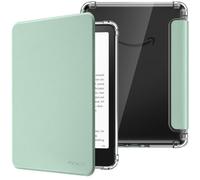 MoKo Case for All-new 7"Kindle Paperwhite 12th Generation 2024&Kindle Colorsoft Signature Edition 2024,Ultra Clear Soft Flexible Transparent TPU Back Cover Light Shell with Auto Wake/Sleep,Agave Green