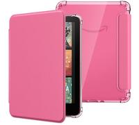 MoKo Case for All-New 7" Kindle Paperwhite 12th Generation 2024&Kindle Colorsoft Signature Edition 2024, Ultra Clear Soft Flexible Transparent TPU Back Cover Light Shell with Auto Wake/Sleep, Magenta